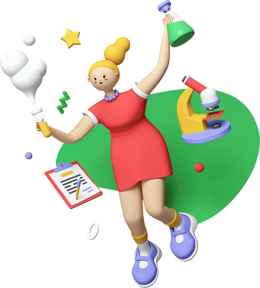 Science Experiment Illustration