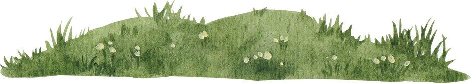 Green Grass Landscape Watercolor 
