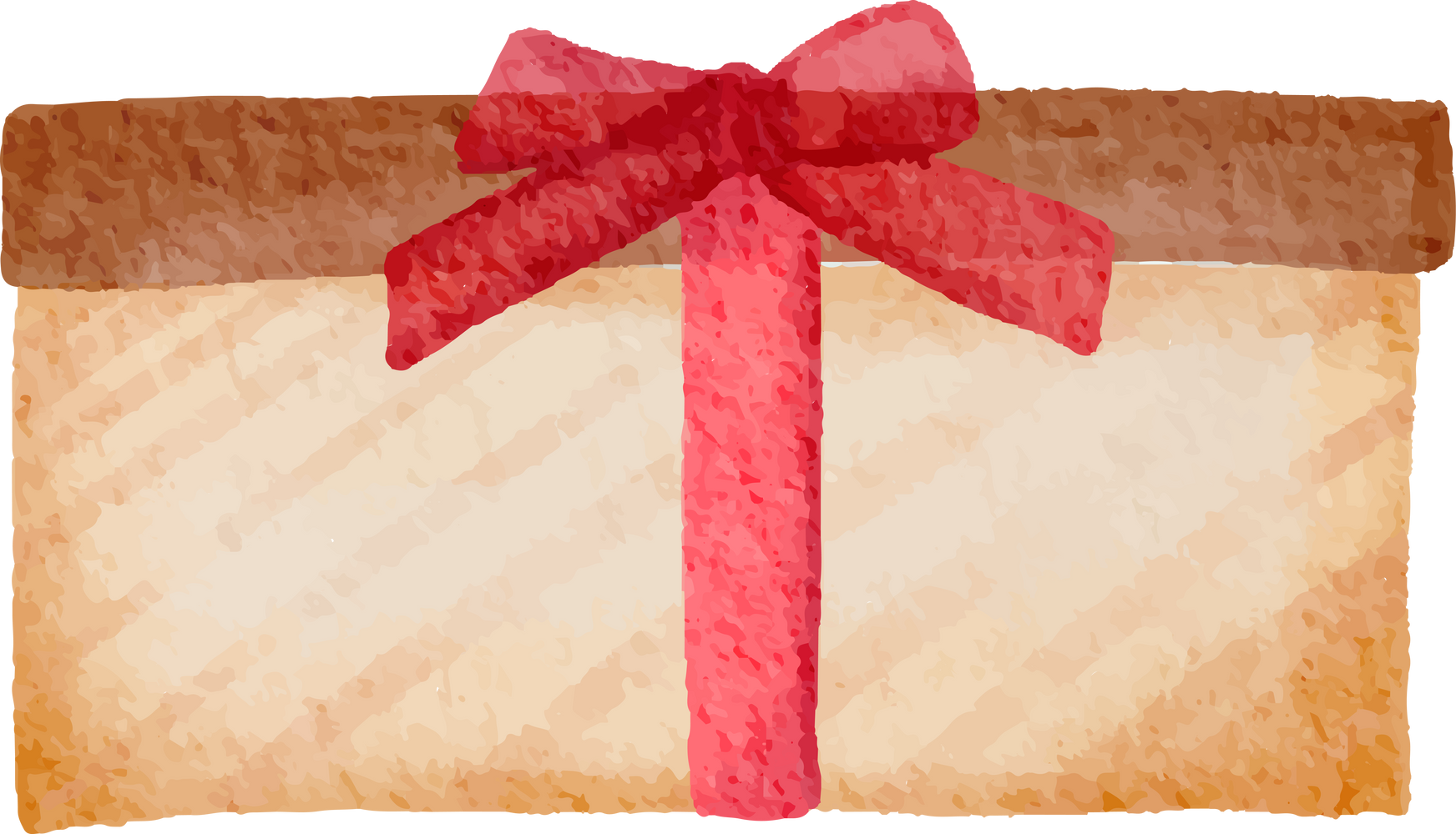 Gift Box in Water Color for Valentine Ornment